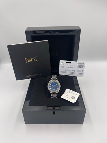 Pre-owned Piaget Polo Date Blue Diamond Dial 36mm Ref. G0A46018