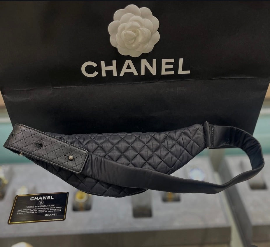 Pre-owned Chanel Banana Sport Fanny Pack (20 series) Runway Bag