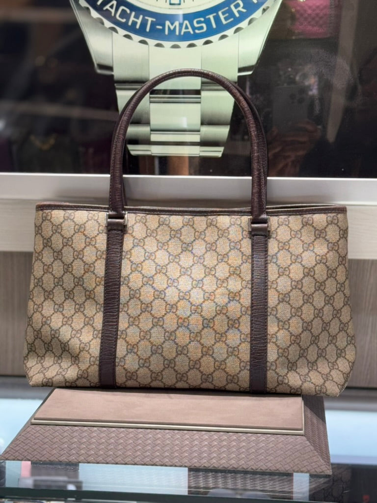 Pre-owned Gucci Joy Original GG Supreme Canvas Tote Style: 114595