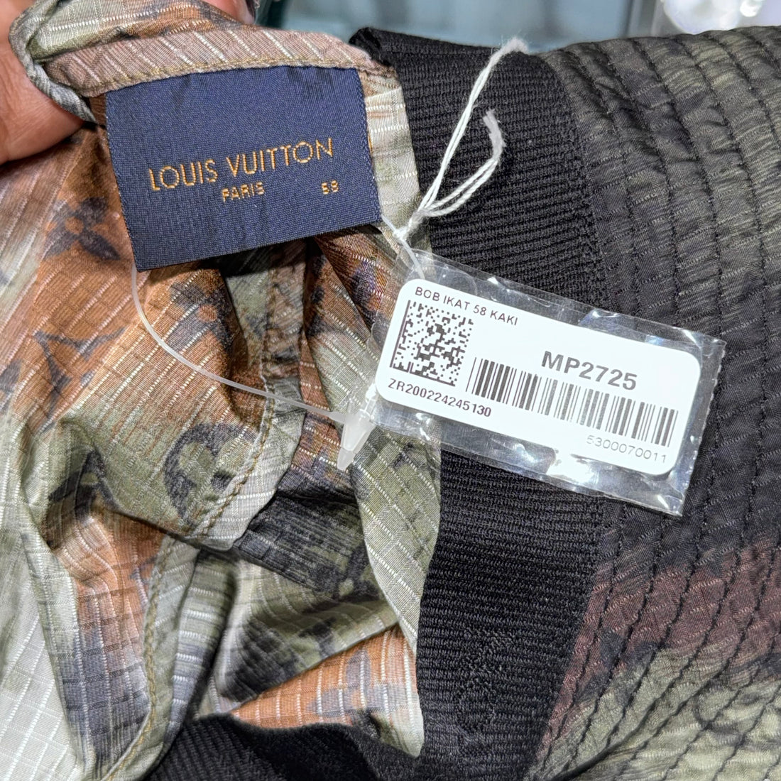 Louis Vuitton Ikat Sun Hat 2020 Camo print with Monogram straps