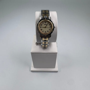 Hermes Ladies Clipper CL4.210 Two-Tone Stainless Steel and Gold Plated Quartz (watch only)