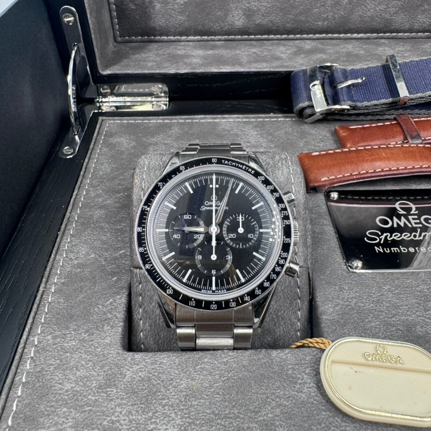 Pre-owned Omega Speedmaster Numbered Edition 311.32.40.30.01.001 Black Dial (No Card)