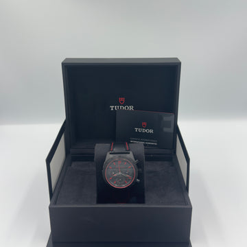 Unworn TUDOR Fastrider Blackshield 42000CR BLACK DIAL W/CARD
