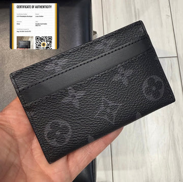 Pre-Owned Louis Vuitton Men’s Reverse Monogram Eclipse Double Card Case (2025)