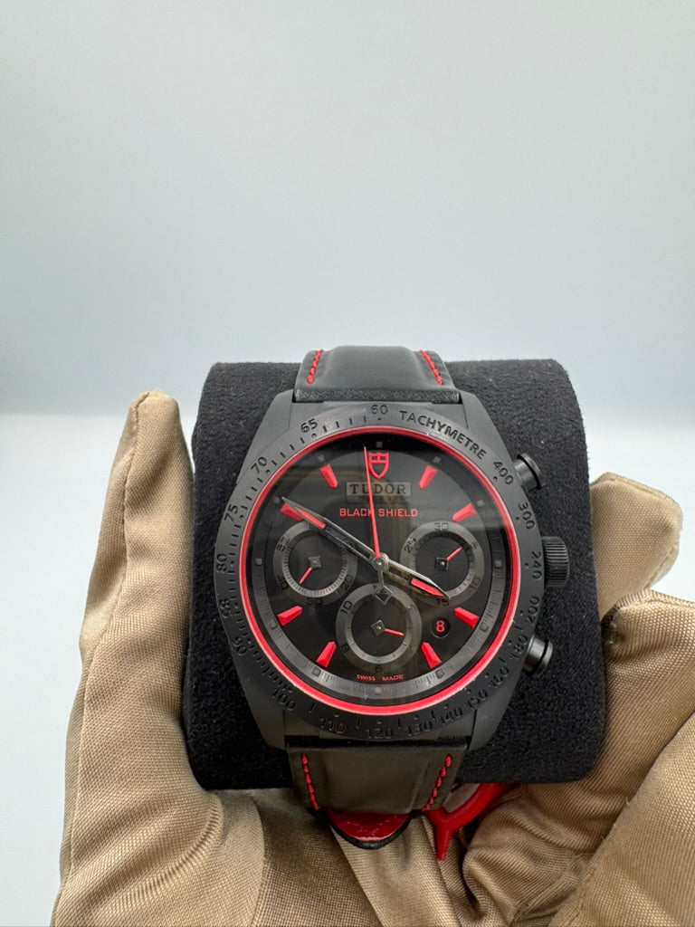 Unworn TUDOR Fastrider Blackshield 42000CR BLACK DIAL W/CARD