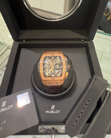 Pre-owned Like New HUBLOT Spirit of big bang Rose Gold 42mm ref.641.0X.0183.LR