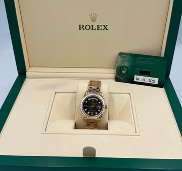 Unworn Rolex Day-Date Masterpiece 39mm ref. 18958 Black Diamond Dial on Tridor Oyster Bracelet