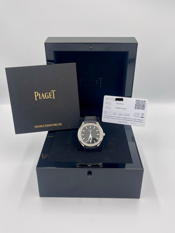 Pre-owned Piaget Polo Date Stainless Steel Black Dial 42mm ref. G0A47014 Full Set