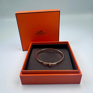Pre-owned Hermes Kelly 18k Rose Gold & Diamond bracelet, small model