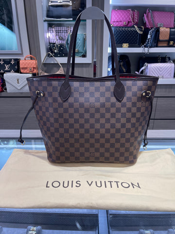 Pre-owned Louis Vuitton Neverfull MM Damier Ebene SP0142 (2012)
