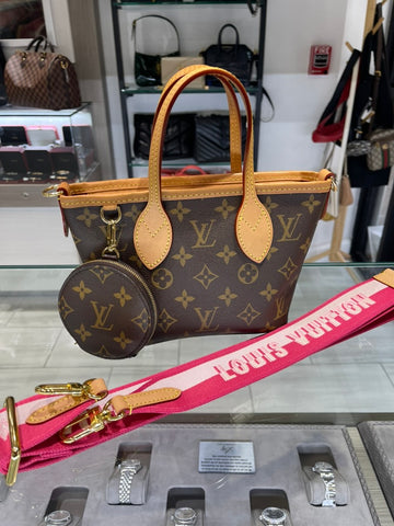 Pre-Owned Louis Vuitton Neverfull BB – Monogram with Peony Pink Interior