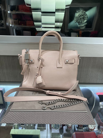Pre-owned Saint Laurent Classic Sac De Jour Small Grained Leather – Blush Pink (2018)