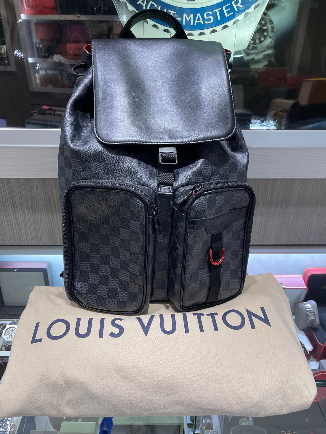 Pre-owned Louis Vuitton Utility Backpack Damier Graphite (2021)