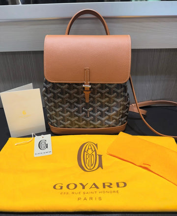 Pre-Owned Goyard Mini Alpin Backpack Black & Tan (2025)