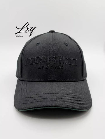 New Audemars Piguet Black Baseball Cap Hat Green Trim