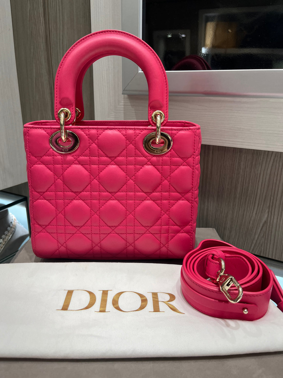 Pre-Owned Christian Dior Small Lady Dior My ABCDior Bag