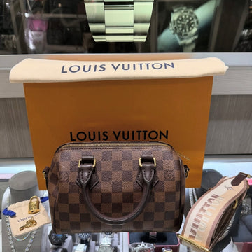 Pre-Owned Louis Vuitton Speedy 20 Bandoulière Damier Ebene