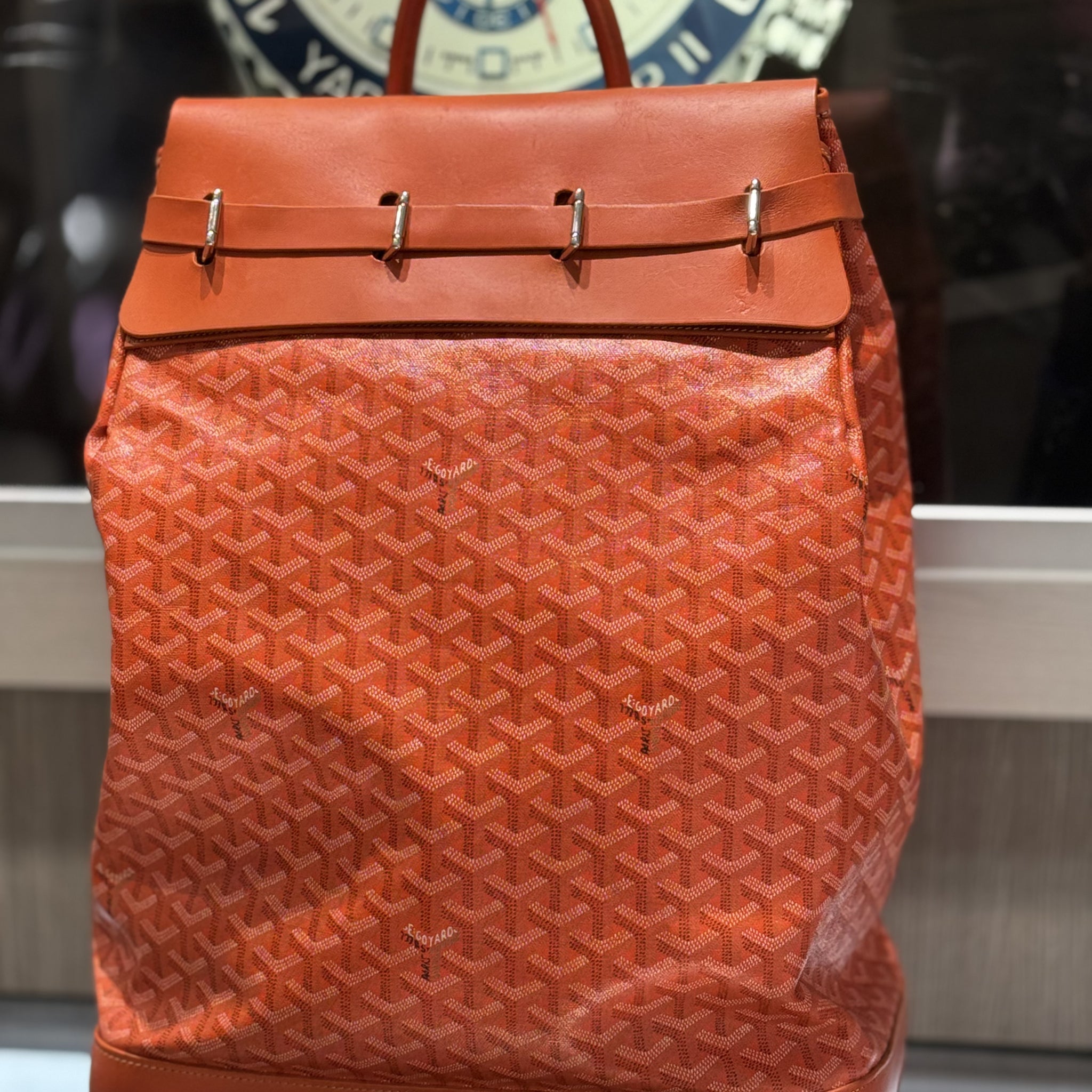 Pre-owned Goyard Orange Steamer PM Bag