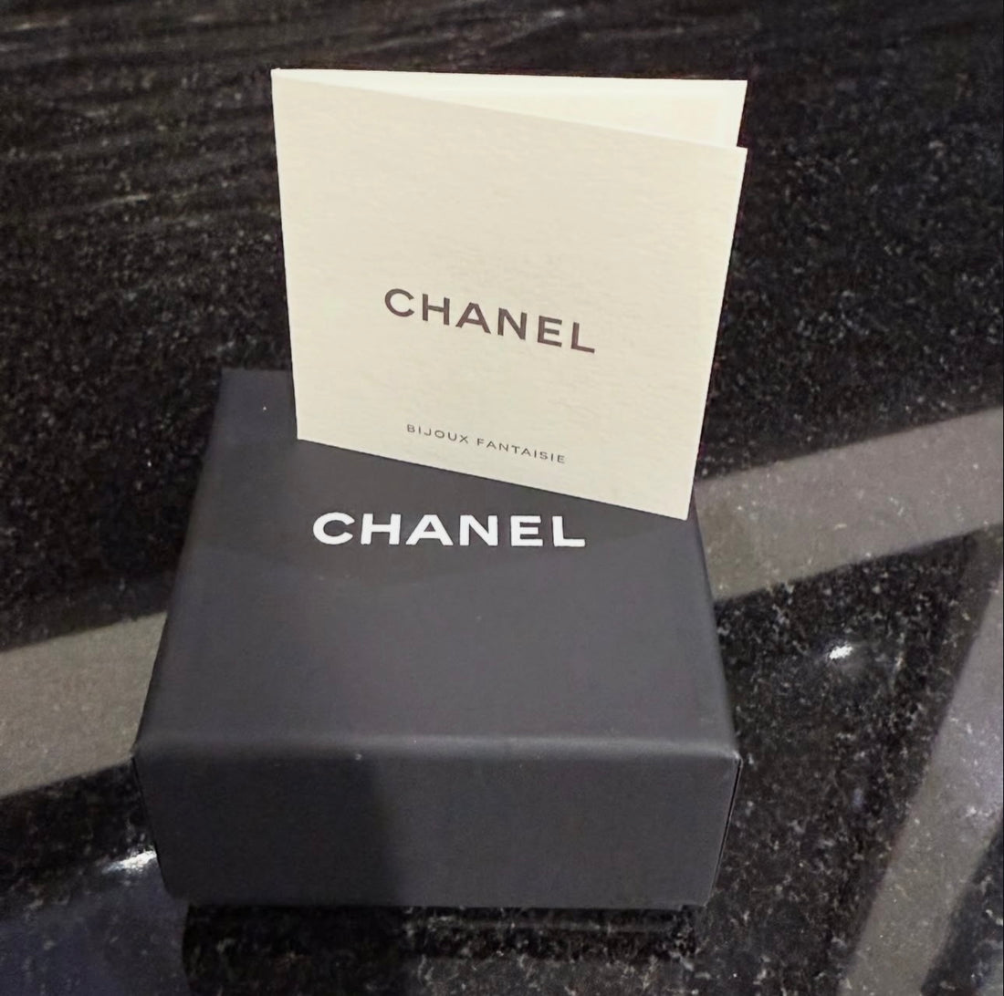 2025 Collection Chanel CC ENAMEL and SILVER earrings