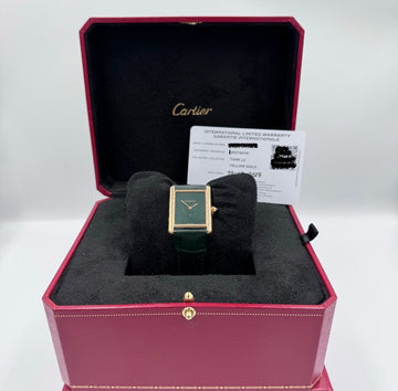 Unworn Cartier Large Tank Louis Cartier Green ref. WGTA0191 (2025)
