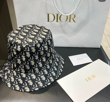 Pre-owned Dior Bucket Reversible Teddy-D Small Brim Bucket Hat size 57