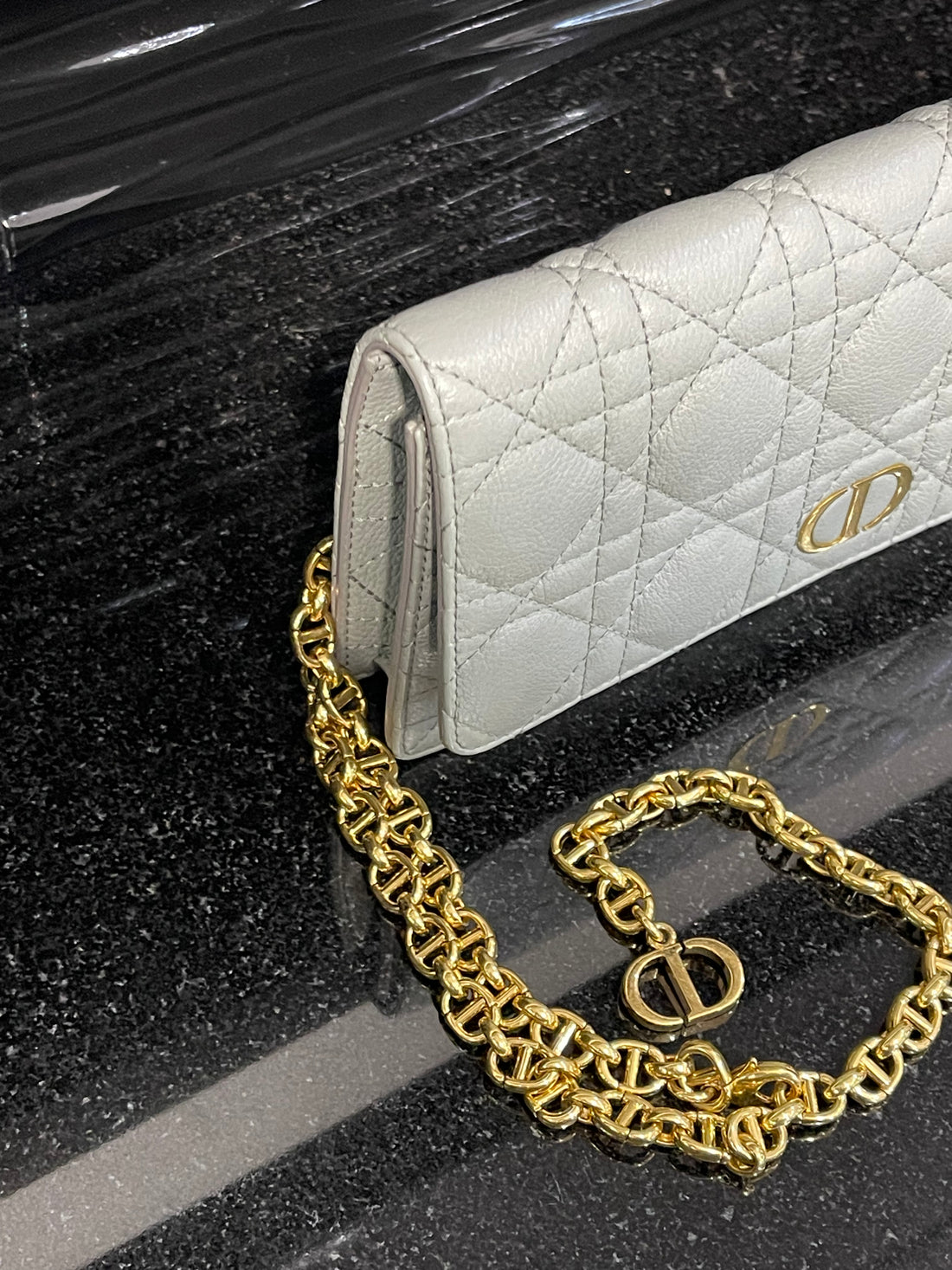 Pre-owned Christian Dior Caro Belt Bag in Cloud Blue (2021)