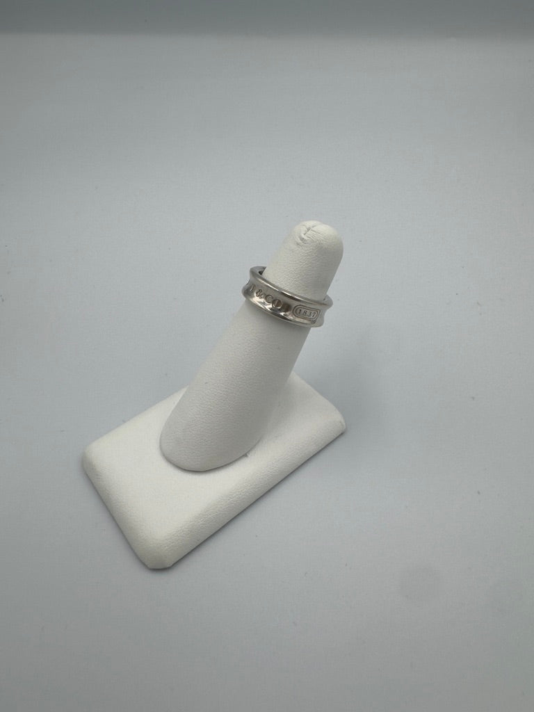 Tiffany & Co Sterling Silver 1837 Concave 1997 Ring Band Size 6