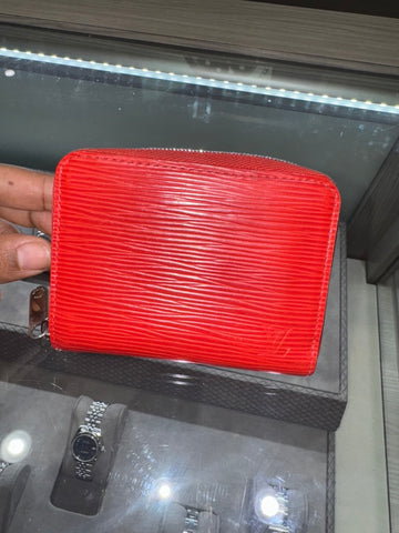 Pre-Owned Louis Vuitton Epi Leather Zippy Coin Purse in Red (SN6105, 2015)