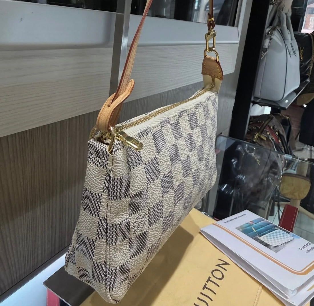 Pre-owned Louis Vuitton Damier Azur Pochette Accessories (2007)