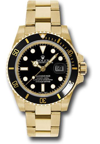 Rolex Yellow Gold Submariner Date Watch - Black Dial - 116618