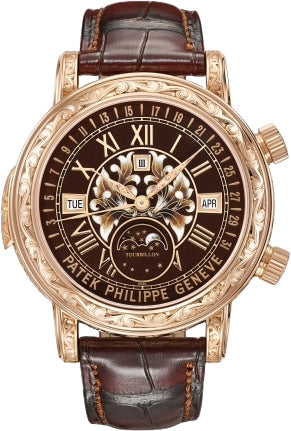 Patek Philippe Grand Complications Sky Moon Tourbillon Rose Gold Brown Enamel Dial | 6002R-001