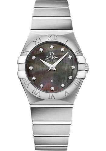 Omega Constellation Quartz Tahiti - 27 mm Steel Case - Tahiti Mother-Of-Pearl Diamond Dial - 123.10.27.60.57.003