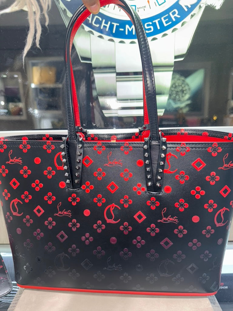 Pre-owned Christian Louboutin with wristlet Cabata Loubinthesky Red Sole Tote Bag