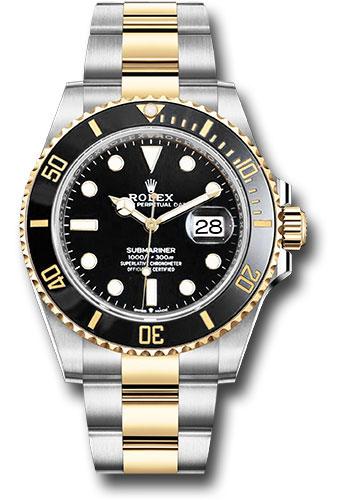 Rolex Steel and Gold Submariner Date Watch - Black Bezel - Black Dial  - 126613LN