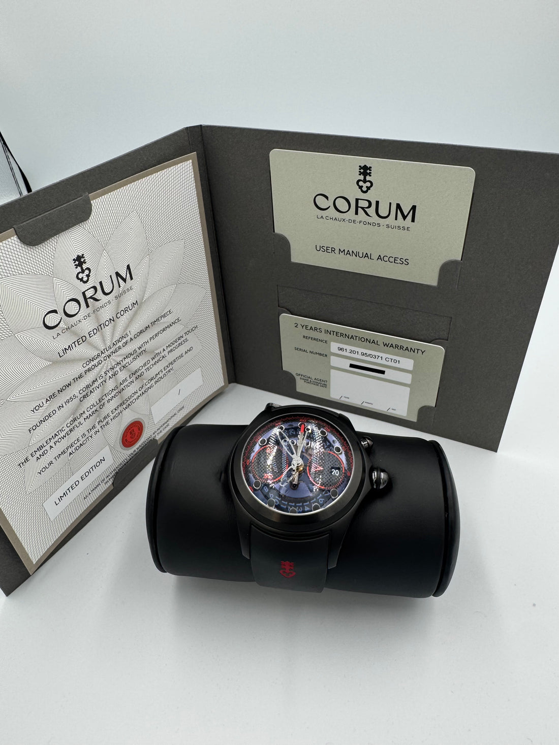 Unworn Corum Bubble Ref 961.201.95/0371 CT01 Limited Edition 52mm
