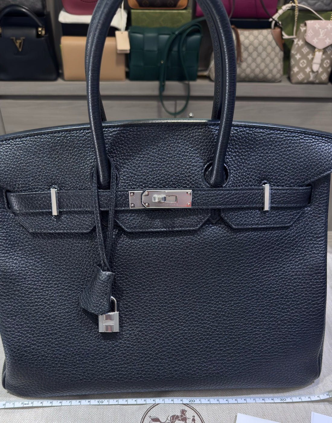 Pre-owned Hermès Birkin 35 Togo Noir Black Palladium Hardware 35cm Q Stamp (2013)