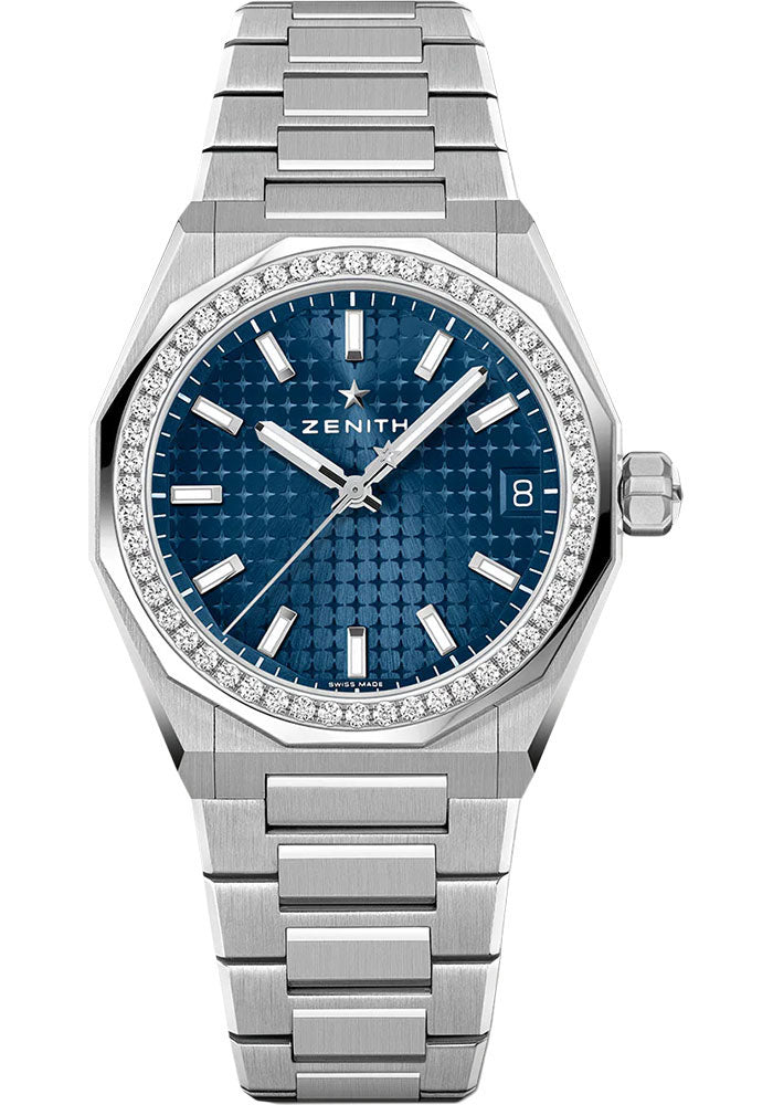 Zenith Defy Skyline 36 Watch - 36 mm Steel Case - Blue Dial - Interchangeable Steel Bracelet - 16.9400.670/51.I001