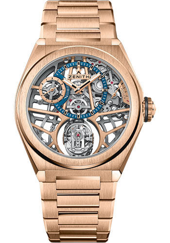 Zenith Defy Zero G Watch - Rose Gold - Openworked Dial - Rose Gold Bracelet - 18.9000.8812/79.M9000