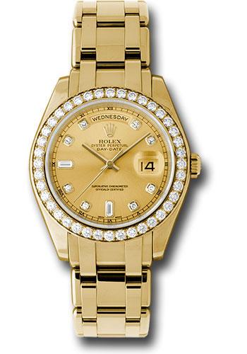 Rolex Yellow Gold Day-Date Special Edition 39 Watch - 40 Diamond Bezel - Champagne Diamond Dial - 18948 chd