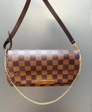 Pre-owned Louis Vuitton Favorite PM Damier Ebene Shoulder Bag