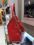 Pre-owned Gucci GG Apollo Shoulder Bag in Red Leather