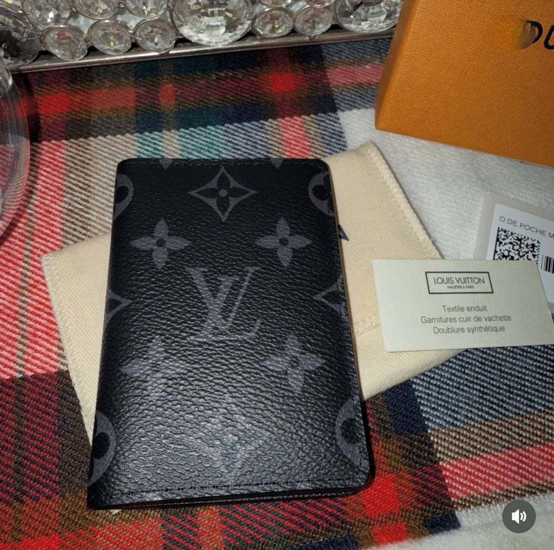 Pre-owned Louis Vuitton Pocket Organizer in Monogram Eclipse