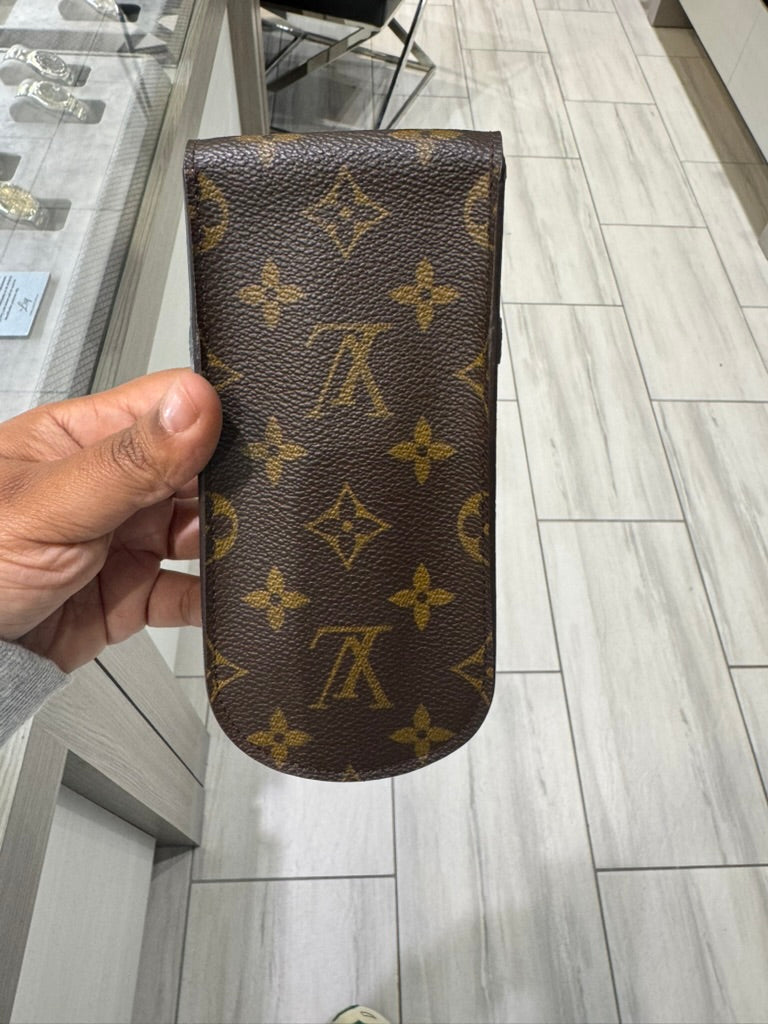 Pre-owned Louis Vuitton Monogram Glasses Sunglasses Case w/ Flap SN 1020 2000