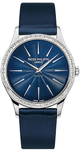 Patek Philippe Ladies Calatrava 33 mm White Gold Blue Dial - 4897/300G-001