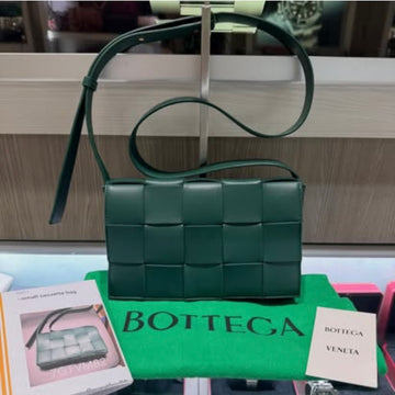Pre-owned Bottega Veneta Small Cassette Bag in Rain Tree Green