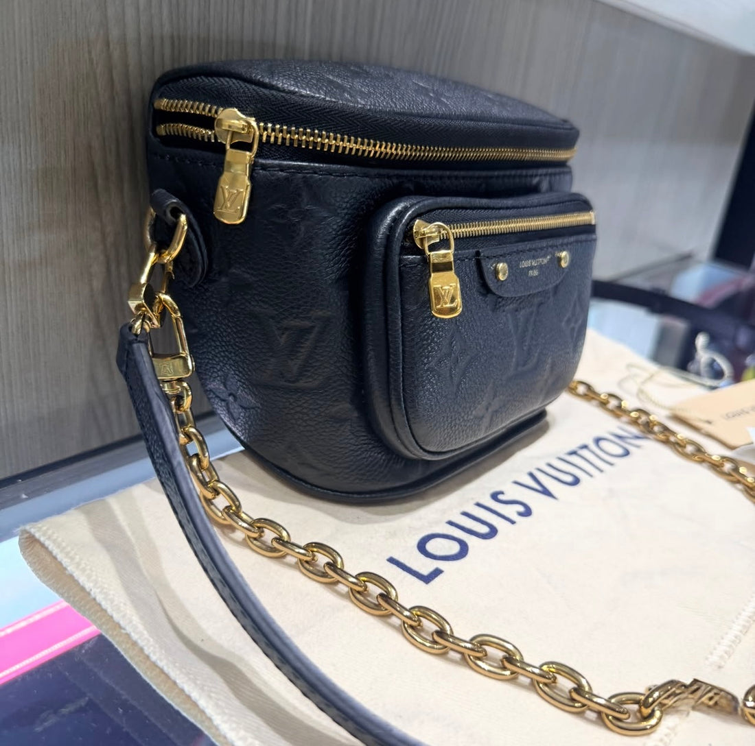 Pre-Owned Louis Vuitton Mini Bumbag Monogram Empreinte Black