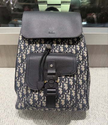 Pre-owned Dior Saddle Backpack with Flap
