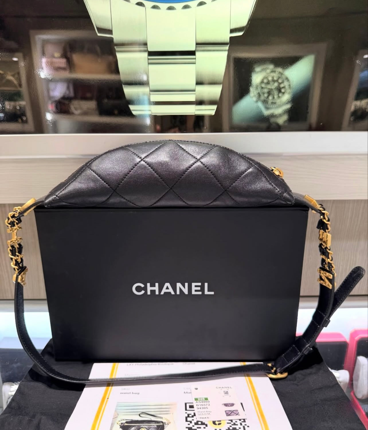 Pre-owned Chanel Quilted Waist Belt / Sling Bag 2024 Microchip