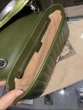 Pre-owned Gucci GG Marmont Matelasse Shoulder Bag in Army Green