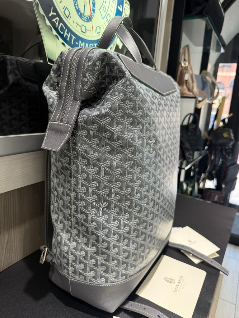 Pre-owned Goyard Calfskin Cisalpin Sac à Dos Backpack in Grey
